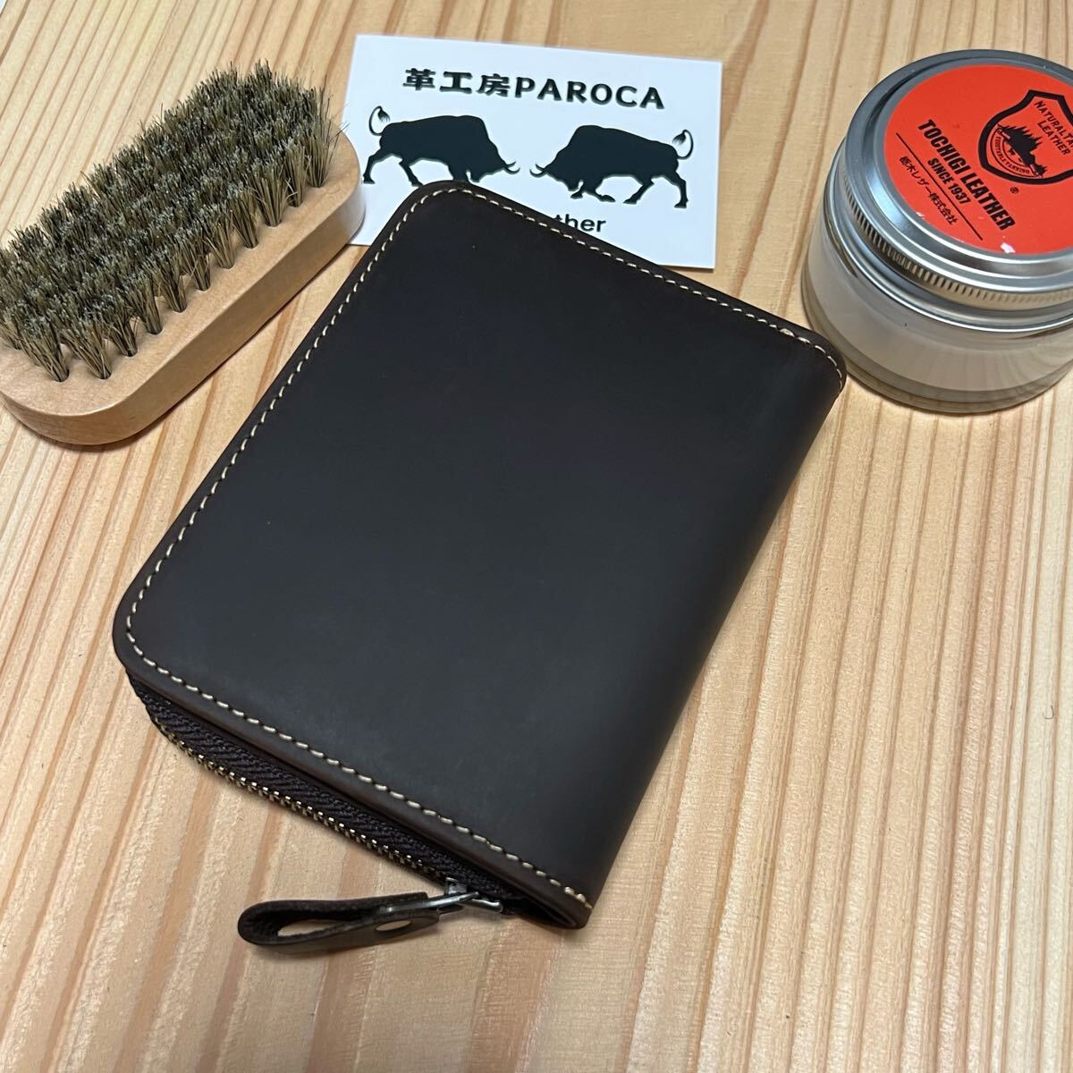 イタリアンレザー「オイルドヌバック」牛ヌメ革 本革 コンパクト ミニ財布 黒 ブラック イタリアンレザー「オイルドヌバック」牛ヌメ革 本