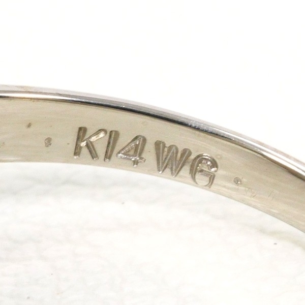 K14WG リング 指輪 10.5號(hào) パール（真珠） 約8.5mm 総重量約3.4g 中古 美品 送料無料☆0315