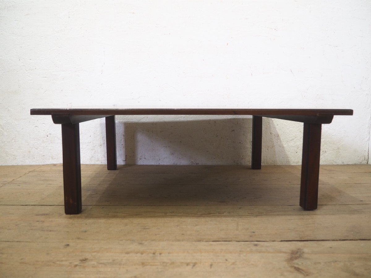 タP0465◆天板W90cm×D77,5cm◆欅の一枚板◆味わいのある古い木制ローテーブル◆けやき 座卓 ちゃぶ臺 陳列臺 レトロ アンティークM笹4