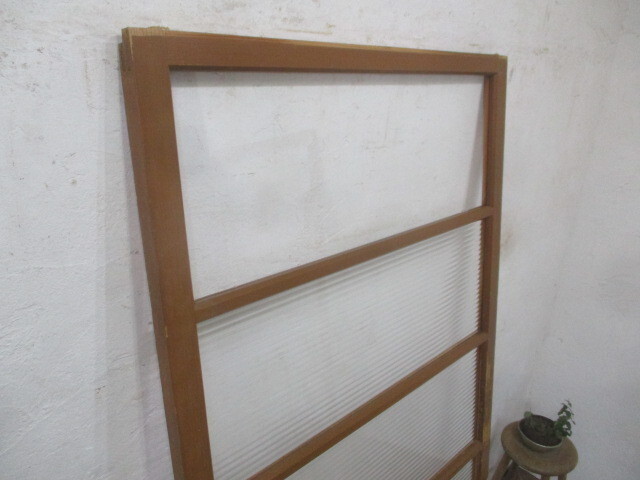 taN064*(4)[H175,5cm×W91cm]* симпатичный молдинг стекло. ретро старый дерево рамка-оправа раздвижная дверь * двери стекло дверь магазин инвентарь строительство материал салон античный M внизу 