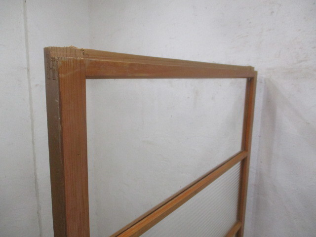 taN064*(4)[H175,5cm×W91cm]* симпатичный молдинг стекло. ретро старый дерево рамка-оправа раздвижная дверь * двери стекло дверь магазин инвентарь строительство материал салон античный M внизу 