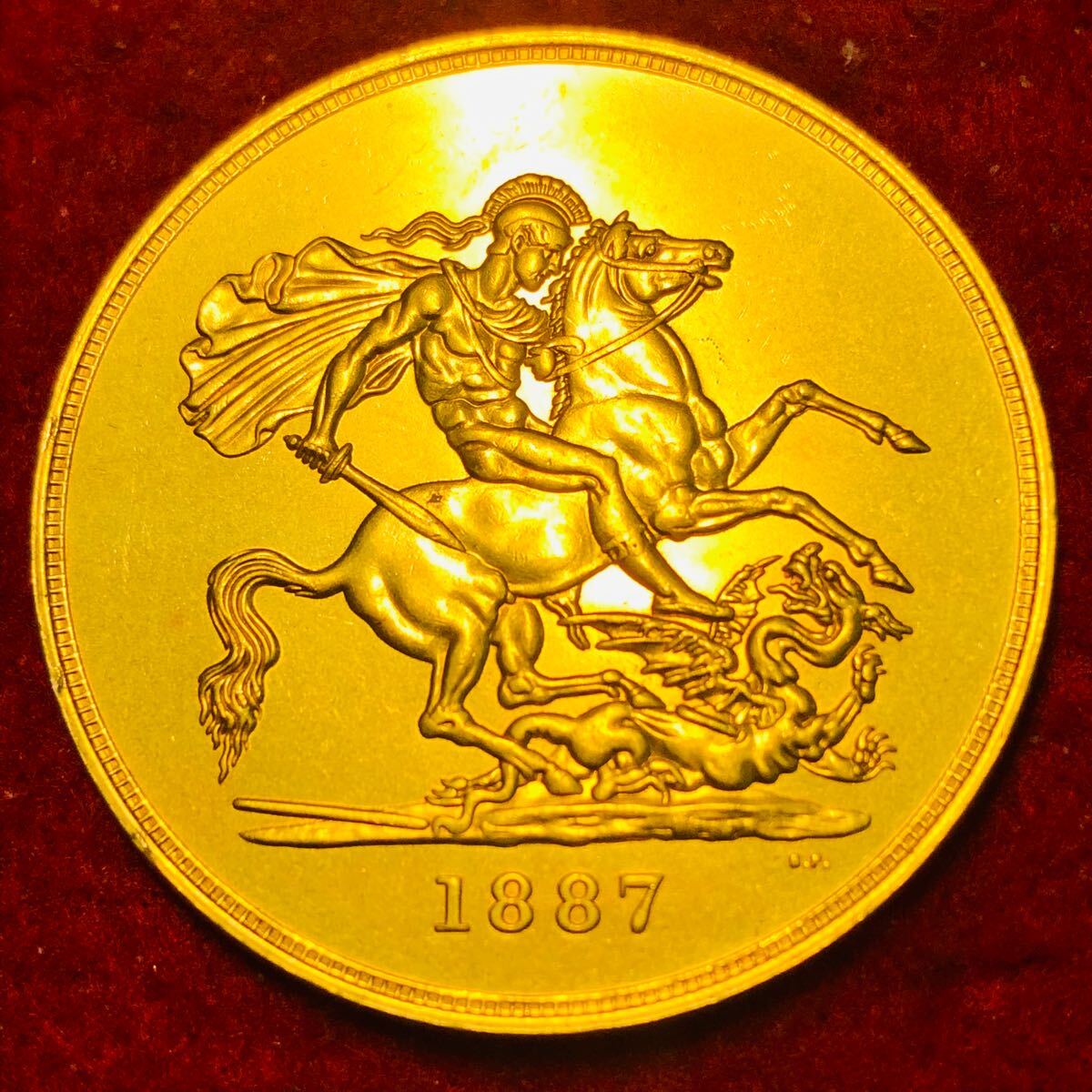 金貨 1887年 イギリス ヴィクトリア女王 5ポンド金貨 ジュビリー
