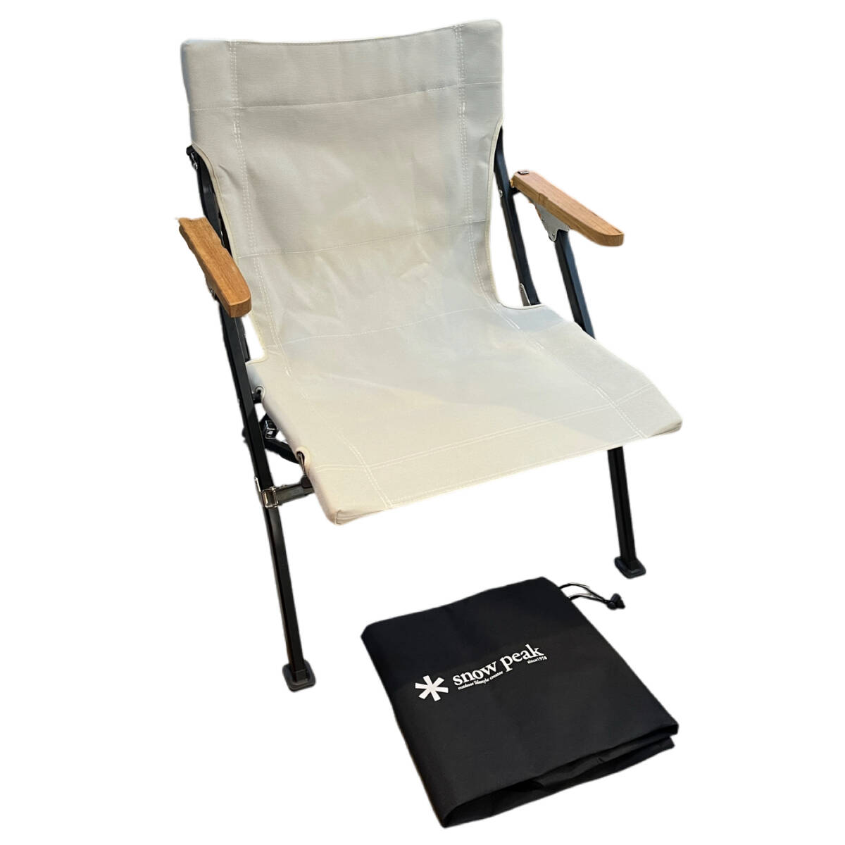 (志)【美品】スノーピーク (snow peak) ローチェア30 ショート アイボリー キャンプ アウトドア LV-093IV 椅子 イス(o)0603A
