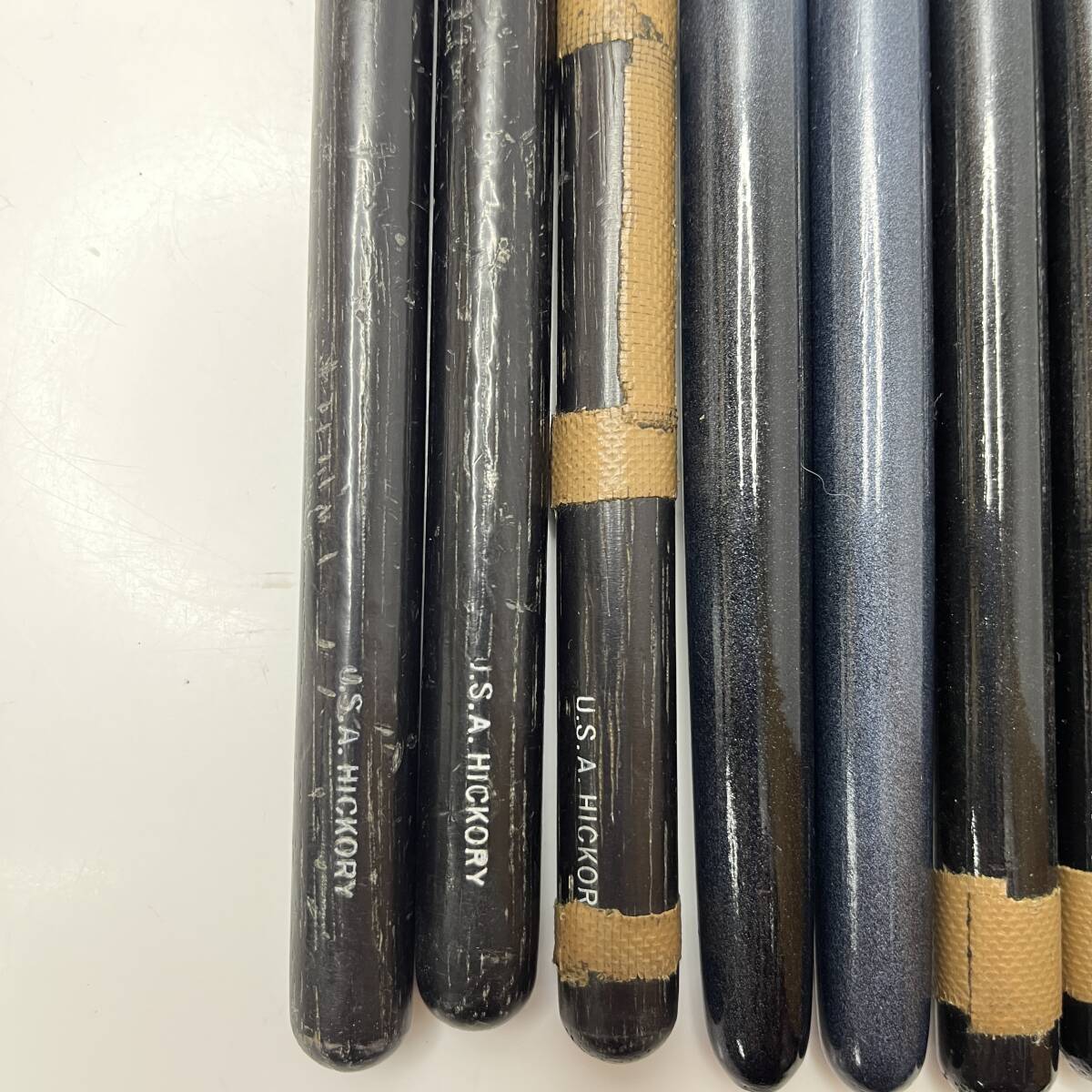 (志)ドラムスティック 10本まとめ Pearl/パール 110H 103A 黒 青系 ベージュ 木製 (o)0614B_画像6