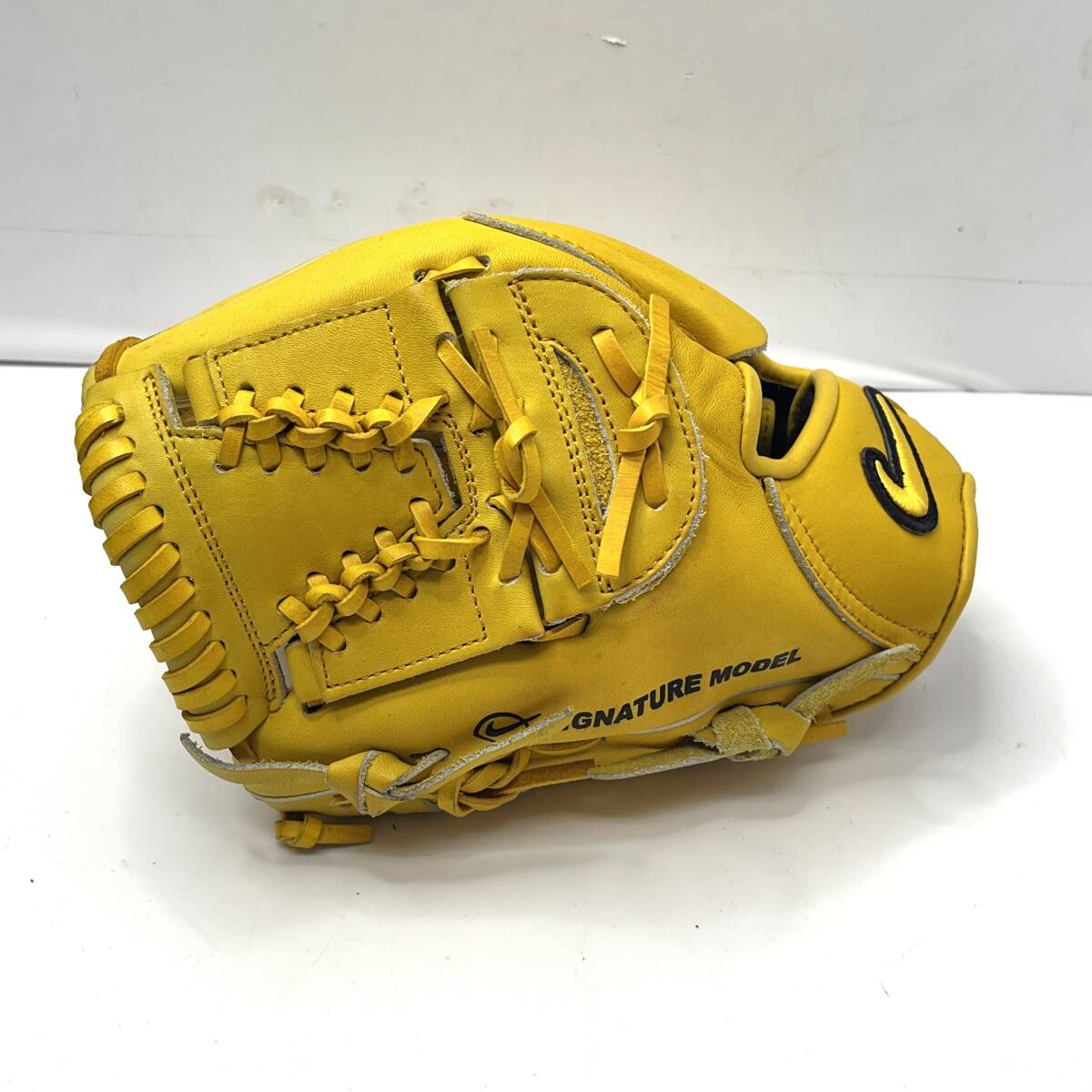 (志)NIKE/ナイキ SIGNATURE MODEL M18 シグネチャー 軟式用 グローブ 左利き用 クラブ イエロー 黃色 松坂大輔モデル (o)0620C