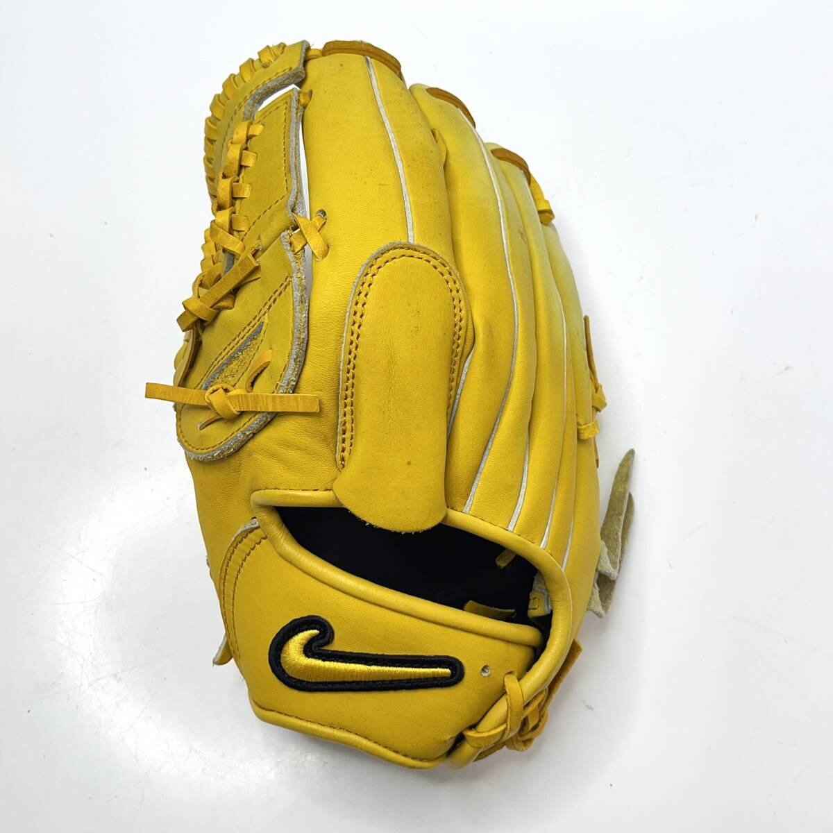 (志)NIKE/ナイキ SIGNATURE MODEL M18 シグネチャー 軟式用 グローブ 左利き用 クラブ イエロー 黃色 松坂大輔モデル (o)0620C
