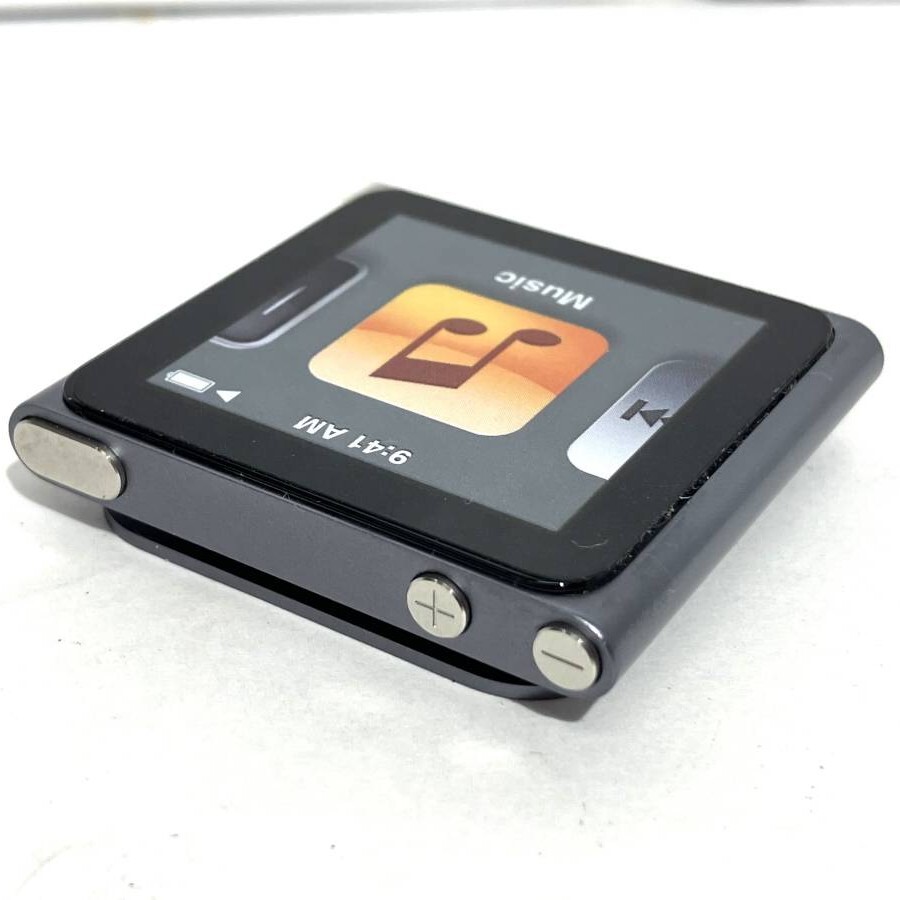(志)【未使用】Apple iPod nano 8GB グラファイト 第6世代 MC688JA モデルA1366 付屬品完備 アイポッド オーディオ 音楽 アップル(I)0616M