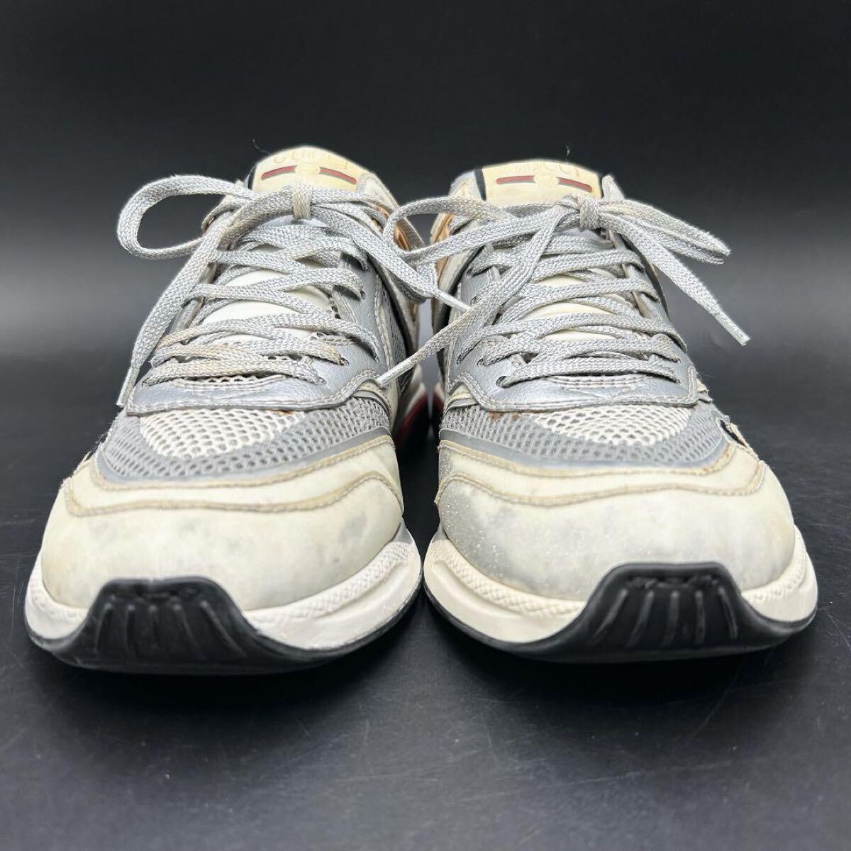 1円 【極上品】 GUCCI グッチ 【圧倒的高級(jí)感】 ウルトラペース ダメージ加工 インターロッキング スニーカー シューズ 靴 25cm相當(dāng)