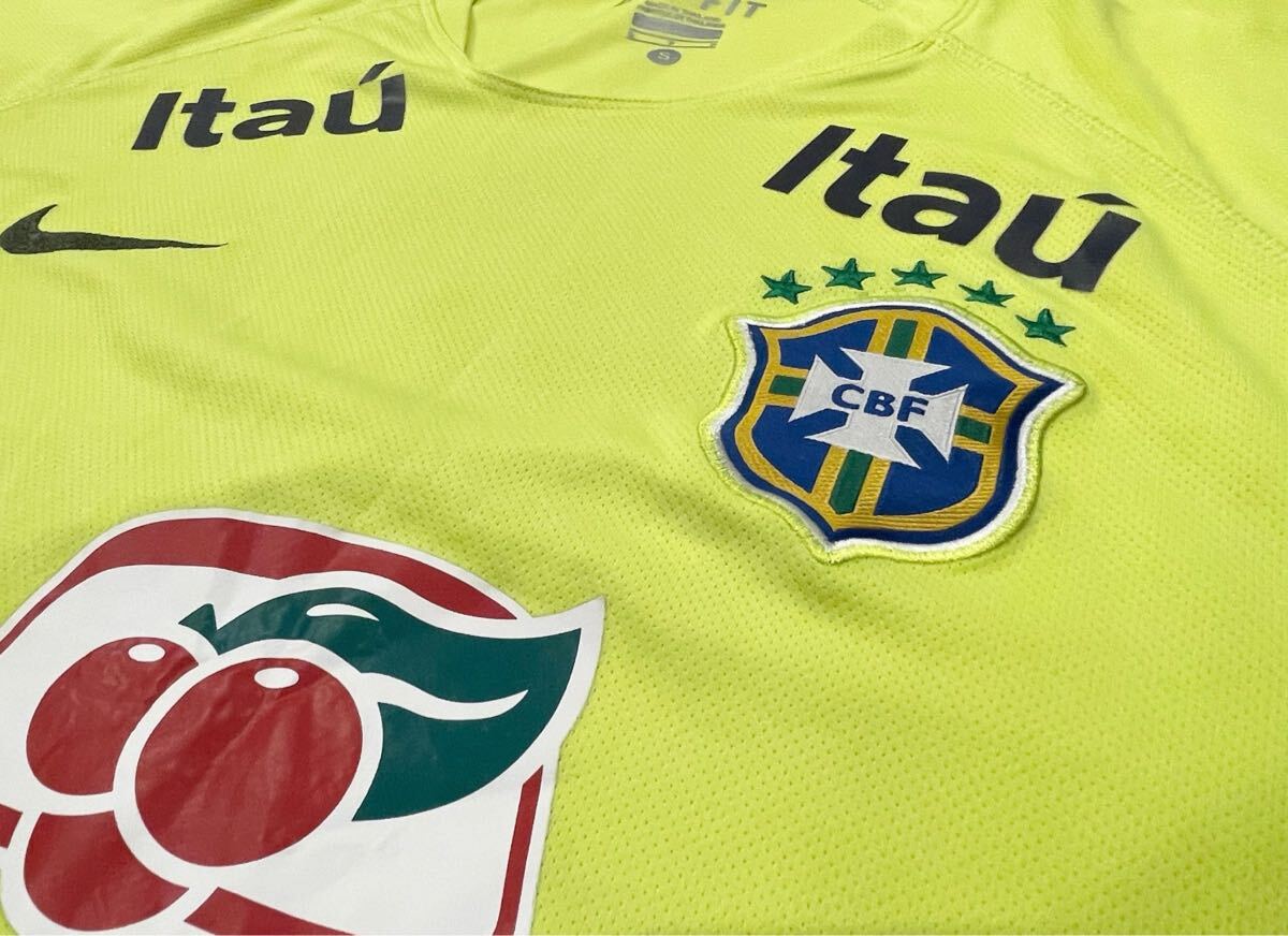 NIKE ブラジル代表 トレーニング ゲーム シャツ スポンサー 入り ユニフォーム サッカー 練習(xí)著 ネイマール