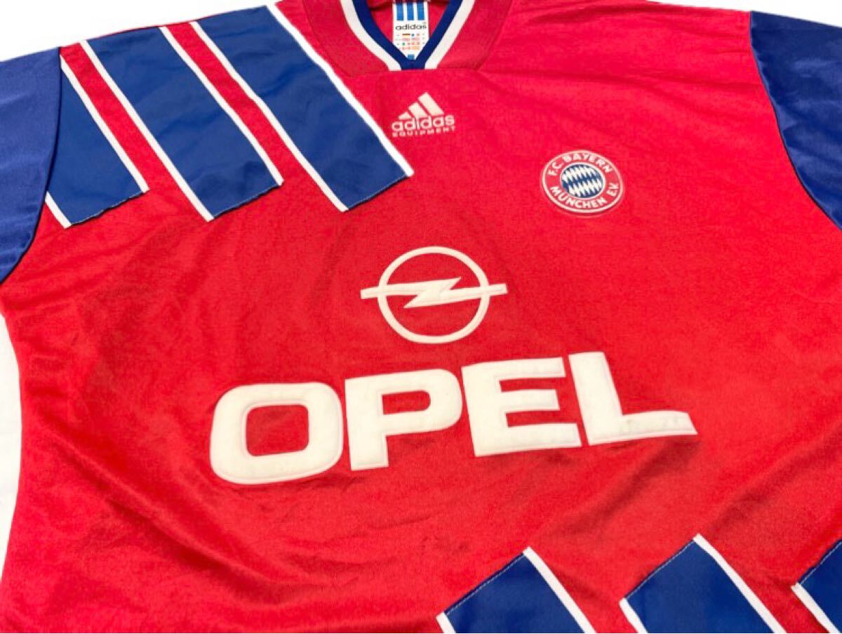 93-95s ADIDAS FC BAYERN MUNCHEN HOME GAME SHIRTbai L mi.mhen форма OLD Vintage Bundesliga Германия 
