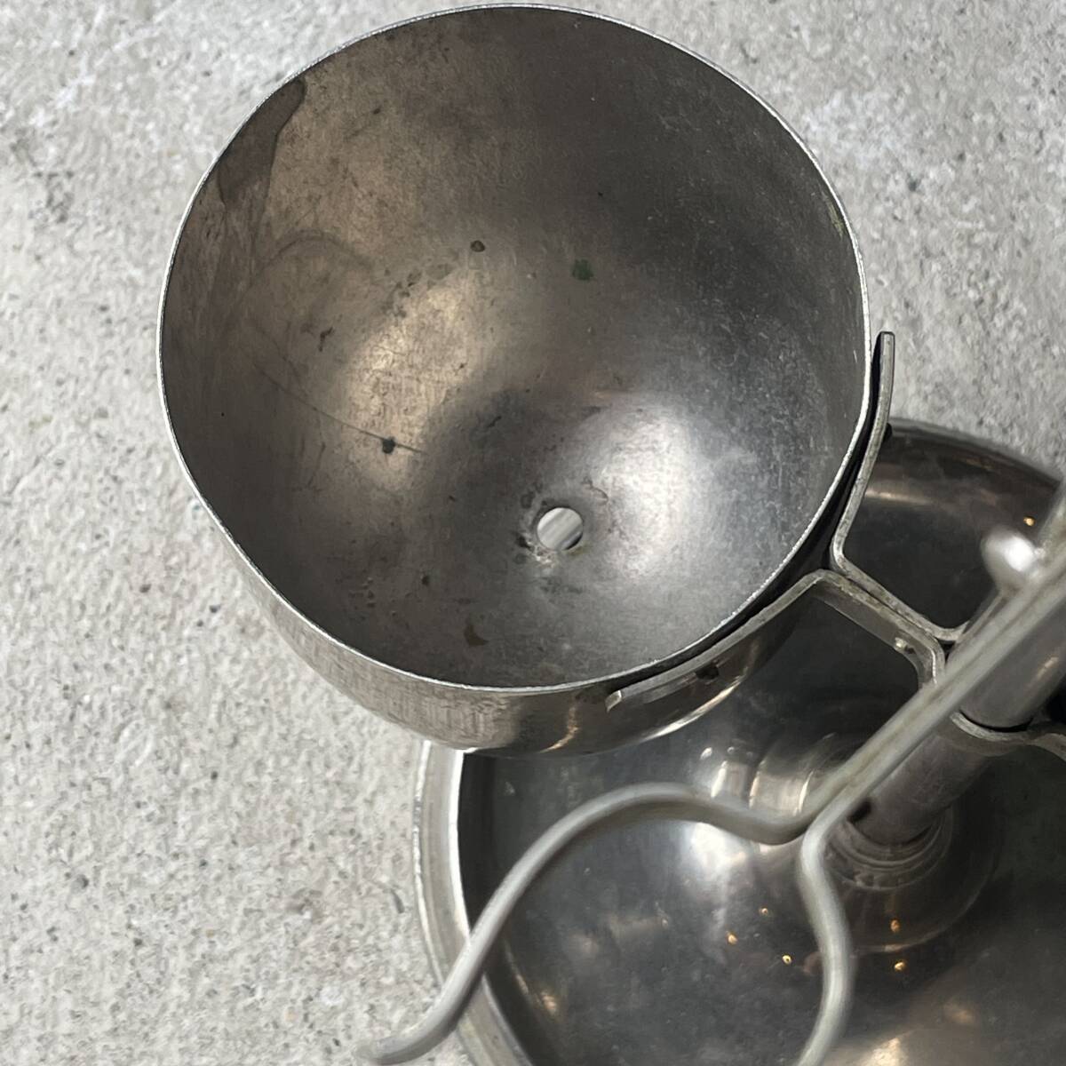アンティーク　ニッケルシェービングミラーantiqueインダストリアル店舗什器ディスプレイヴィンテージ スタンドミラー