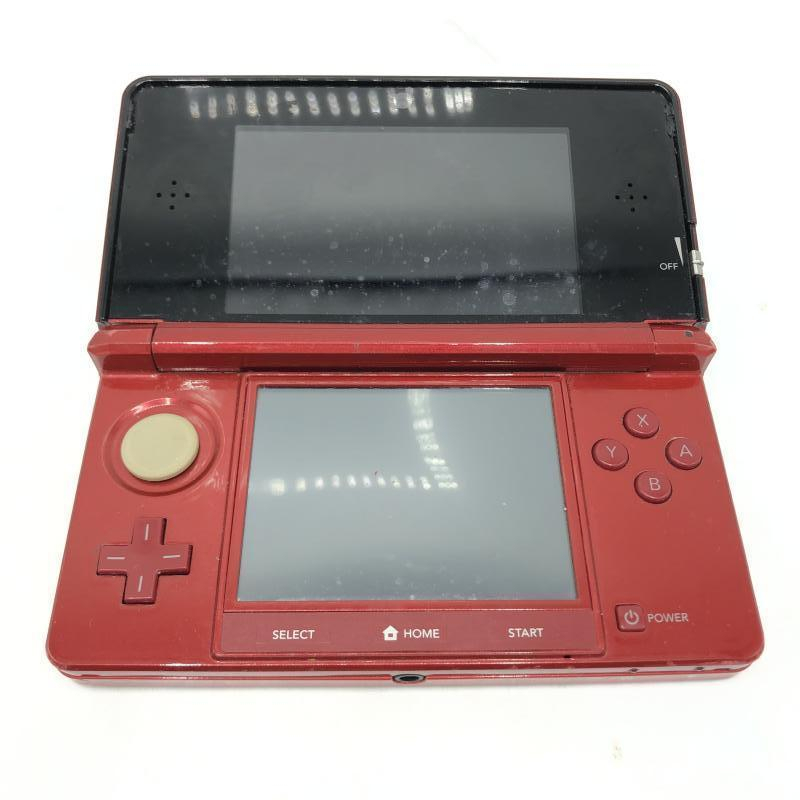 【中古】本體）【動(dòng)作確認(rèn)済ジャンク】任天堂/ニンテンドー 3DS フレアレッド/CTR-001/Rボタン反応難あり[240006550199]