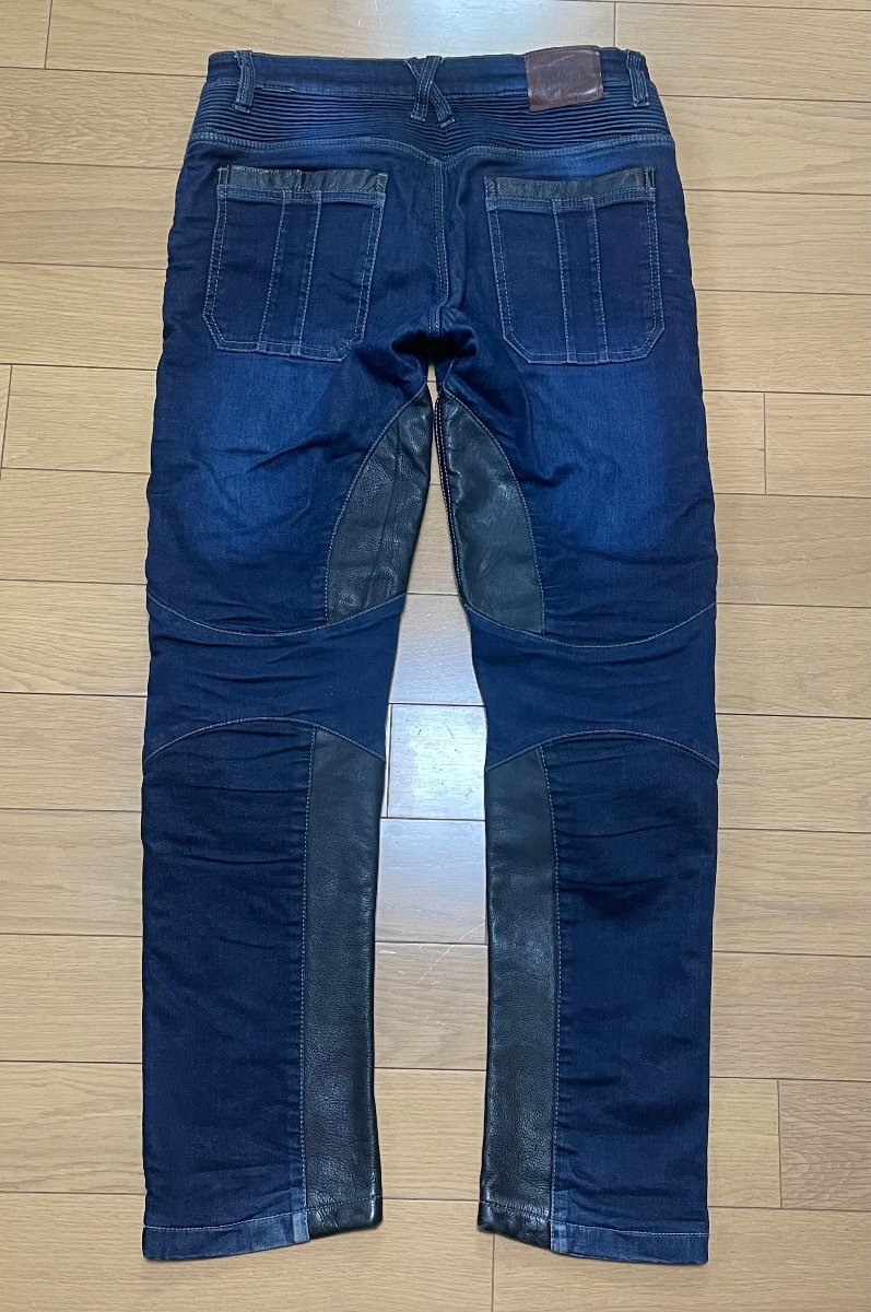 ■新入荷！■DEGNER デグナー 本革 デニム バトル ライダース デニムレザーパンツ 定価24,000円■Lサイズ