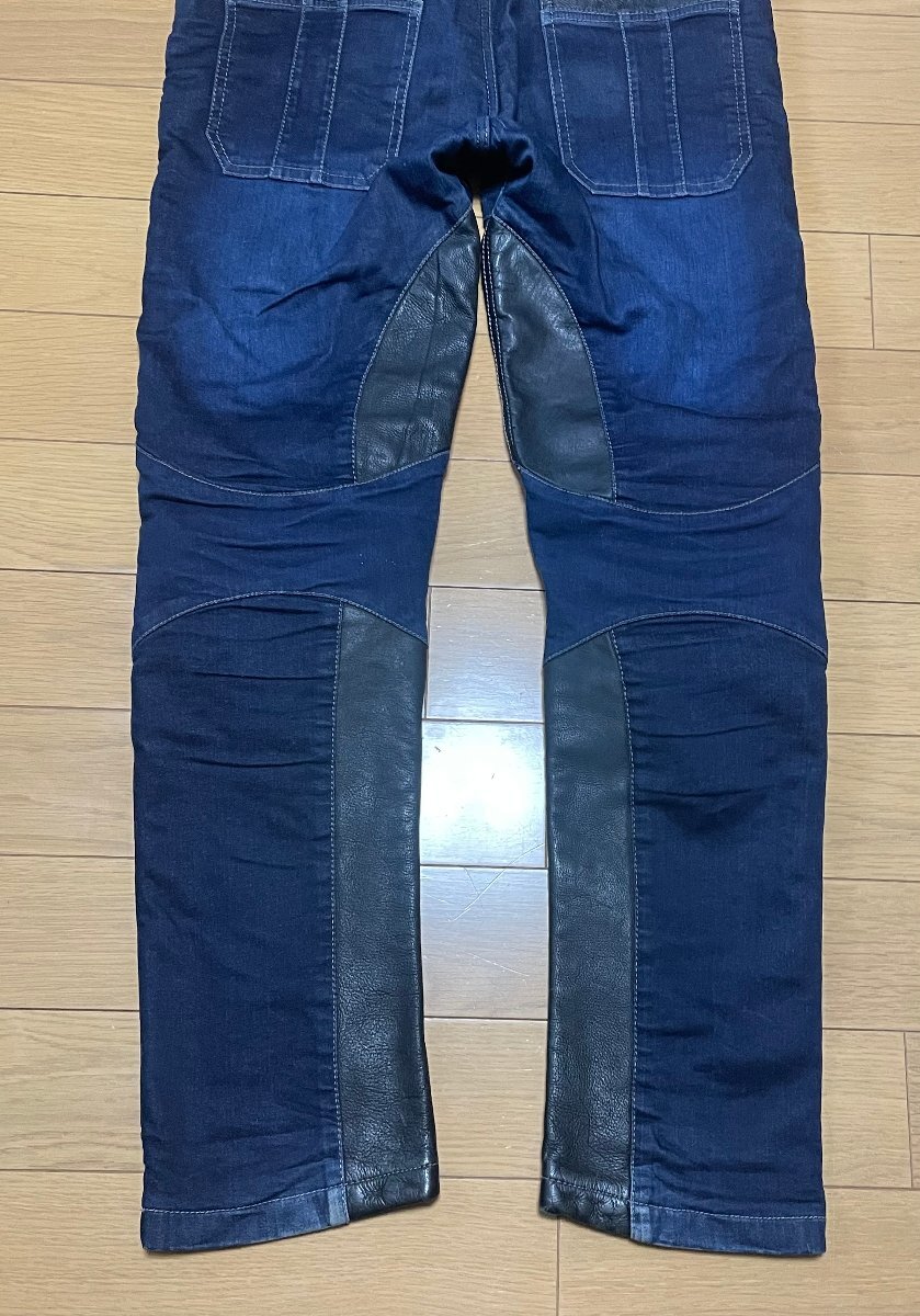 ■新入荷！■DEGNER デグナー 本革 デニム バトル ライダース デニムレザーパンツ 定価24,000円■Lサイズ