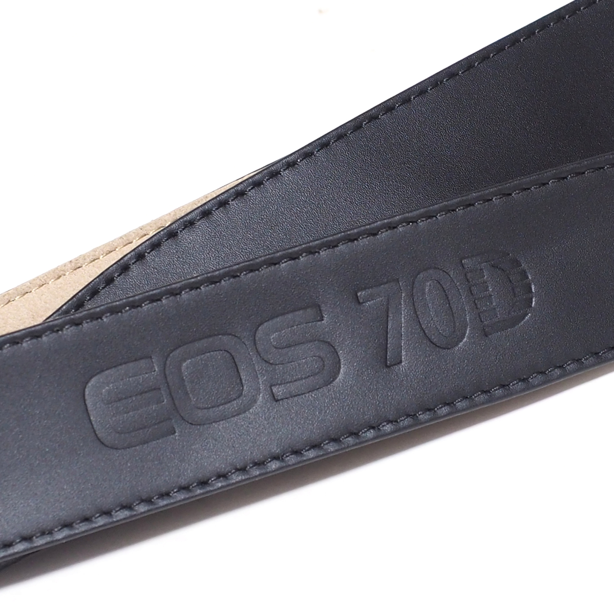 ★ 非売品・未使用 ★ Canon キャノン EOS 70D レザーストラップ(黒・ブラック) 発売記念・キャンペーン限定品_画像2