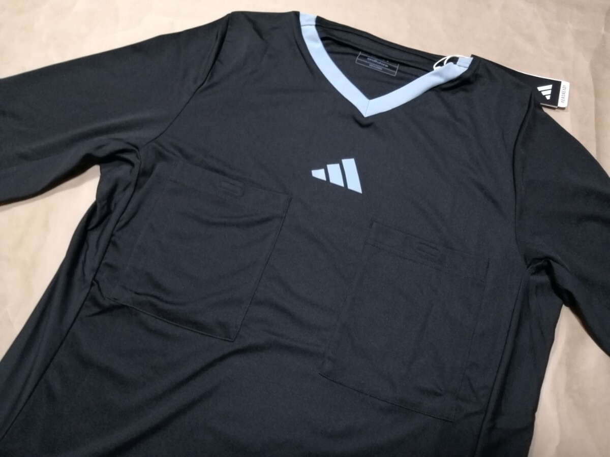 adidas アディダス/半袖レフェリーシャツ ブラック L(HP0756 BLACK)定価5500+稅