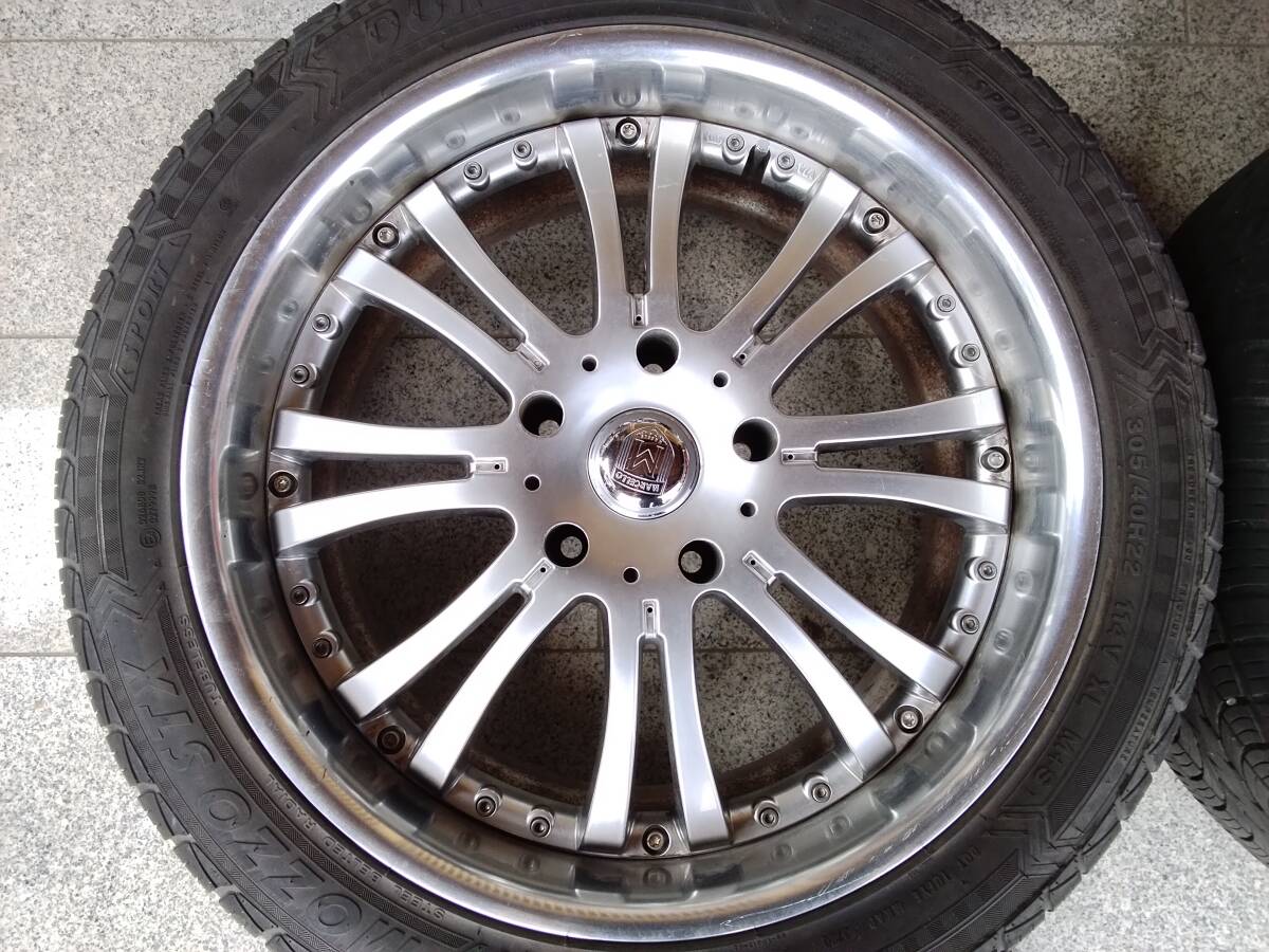 ランクル100に使用MＡＲCＥＬＬO　USＡ　305/40Ｒ22 114VＸＬ中古品4本セット_画像4