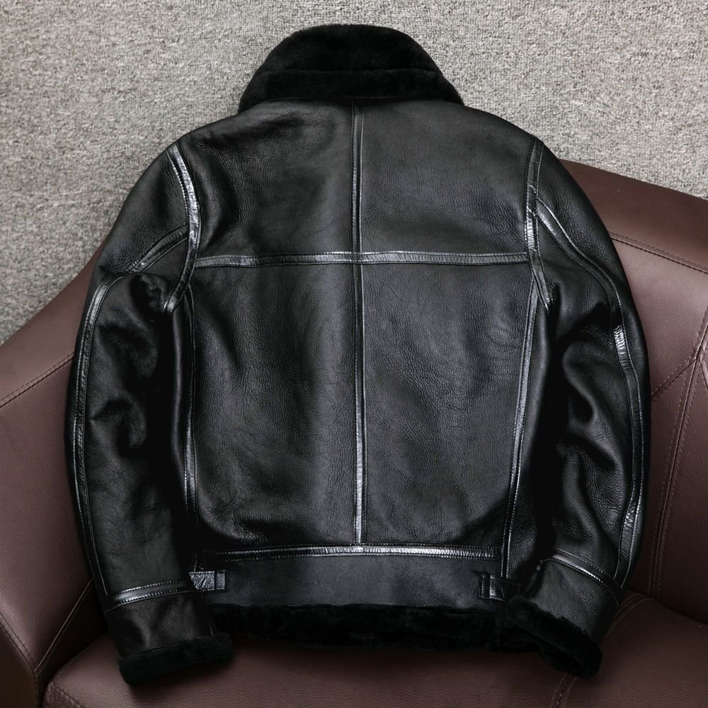 フライトジャケット 羊革 ムートン 毛皮一體 天然革 シープスキン 本革 メンズファッション ビッグサイズ コート 大戦モデル S～3XL