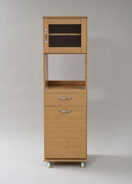 ダストボックス★スリム キッチンラック ペールワゴンタイプ H156cm/ダストボックス 家電収納/キャスター付/ホワイト 白家具/FLLA-0070/a3