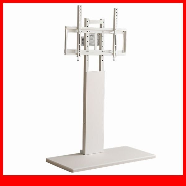 テレビ臺(tái)★新品/最大100インチ対応 頑丈テレビスタンド/32～100インチ対応 高さ調(diào)整可能 シンプル スリム 省スペース/ホワイト/a4