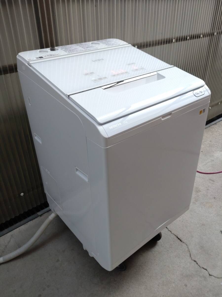 10111-01★HITACHI 日立 ナイアガラ 全自動電気洗濯機 ビートウォッシュ 上開き 洗濯12kg BW-X120F Ｗ-ホワイト 2020年制 通電確認済★