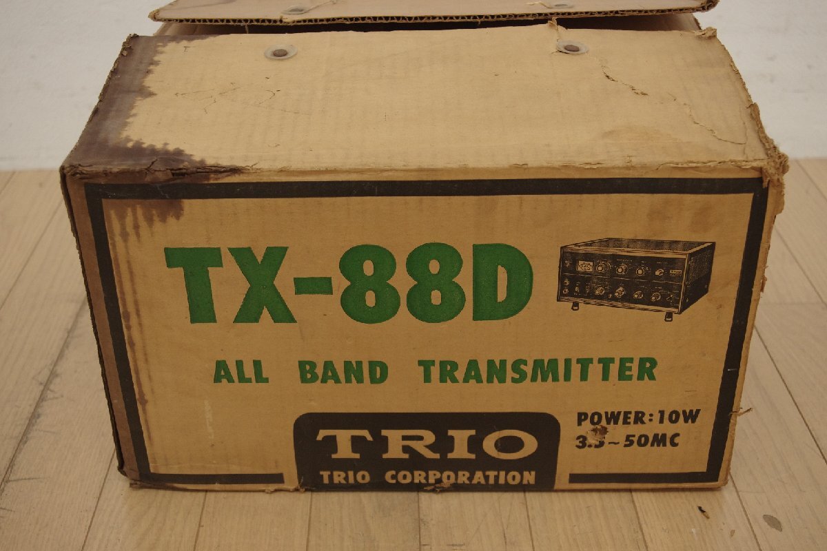  Junk TRIO Trio радиопередатчик TX-88D оригинальная коробка * детали * инструкция имеется радиолюбительская связь электризация * работоспособность не проверялась б/у текущее состояние товар (.)