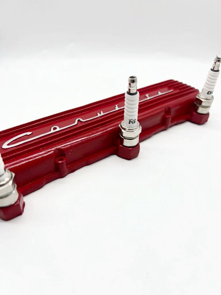 シボレー コルベット ヘッドカバー型 キーホルダー＆ハンガー 送料無料 (アメリカン インテリア 世田谷ベース アメ車 corvette フォード) 