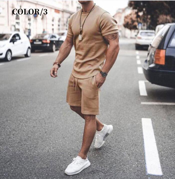 ジャージ スウェットパンツ メンズ セットアップ 2點(diǎn)セット 夏 半袖 Ｔシャツ ジャージ 上下セット カジュアル 4色 ルームウェアS~3XL