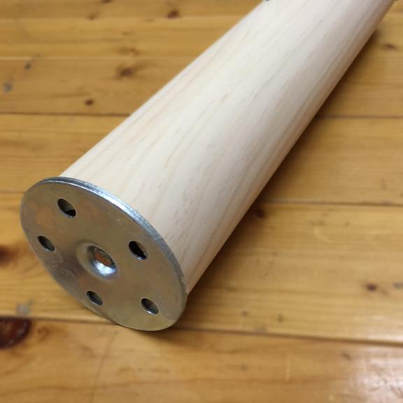 【送料別途】 家具DIY パイン材 丸脚 700mm×60Φ 4本セット 円柱 テーブル脚 その他