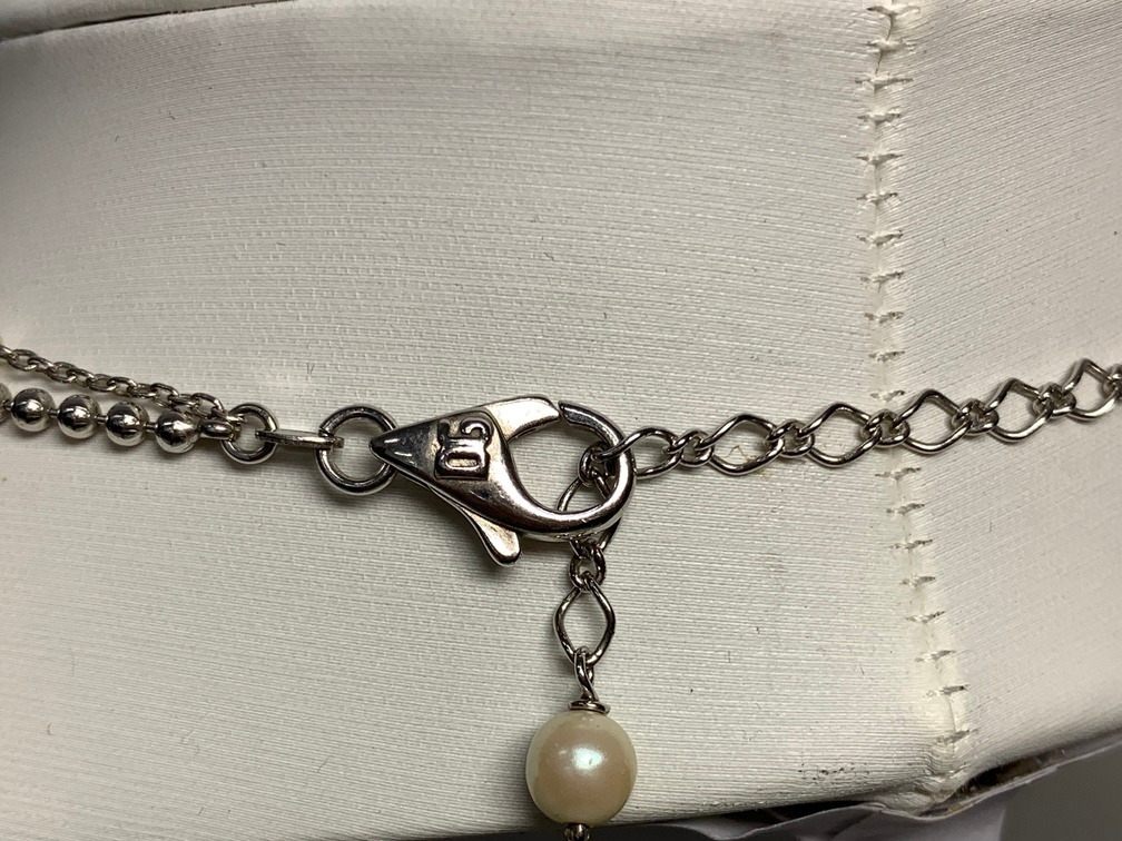 DOLCE&GABBANA ドルチェ＆ガッバーナ SV925 ロゴ ネックレス 2連ネックレス 箱付き 箱べたつき有り 【中古】GIY52691