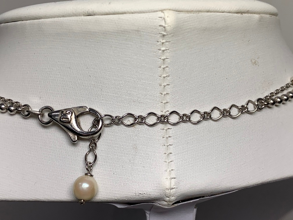DOLCE&GABBANA ドルチェ＆ガッバーナ SV925 ロゴ ネックレス 2連ネックレス 箱付き 箱べたつき有り 【中古】GIY52691