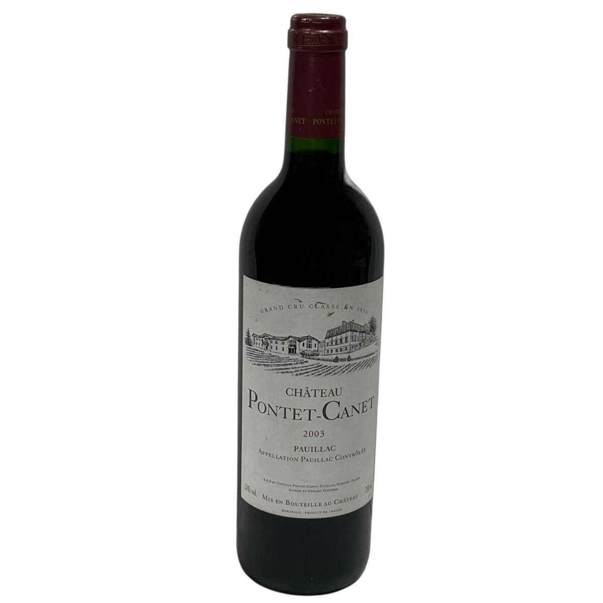 ◆未開栓◆ Chateau PONTET CANET シャトーポンテカネ 2003 ポイヤック 赤ワイン 果実酒 お酒 13% 750ml 1305g 本體のみ V91820NL