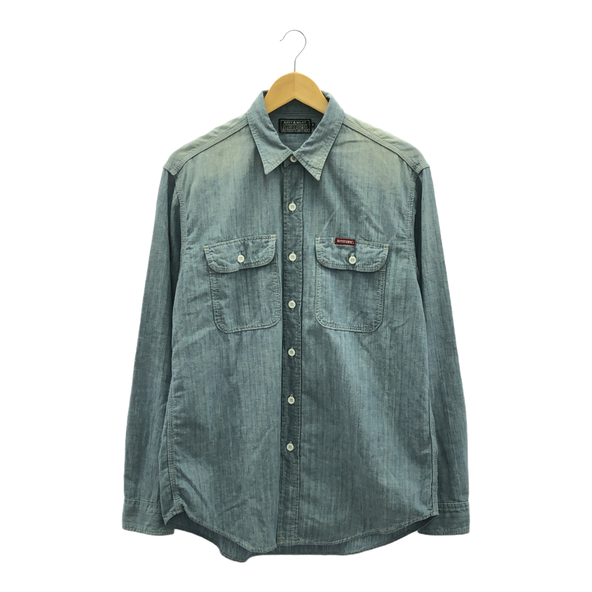 ◎中古品◎ヒステリックグラマー デニムシャツ 長袖 サイズS 青系 tsuEH91104COS