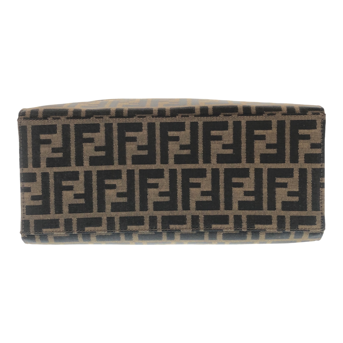 【中古品】FENDI フェンディ バックル ハンド トート バック ズッカ柄 キャンバス レザー ブラウン系 レディース 內(nèi)側(cè)劣化有 J57196RK