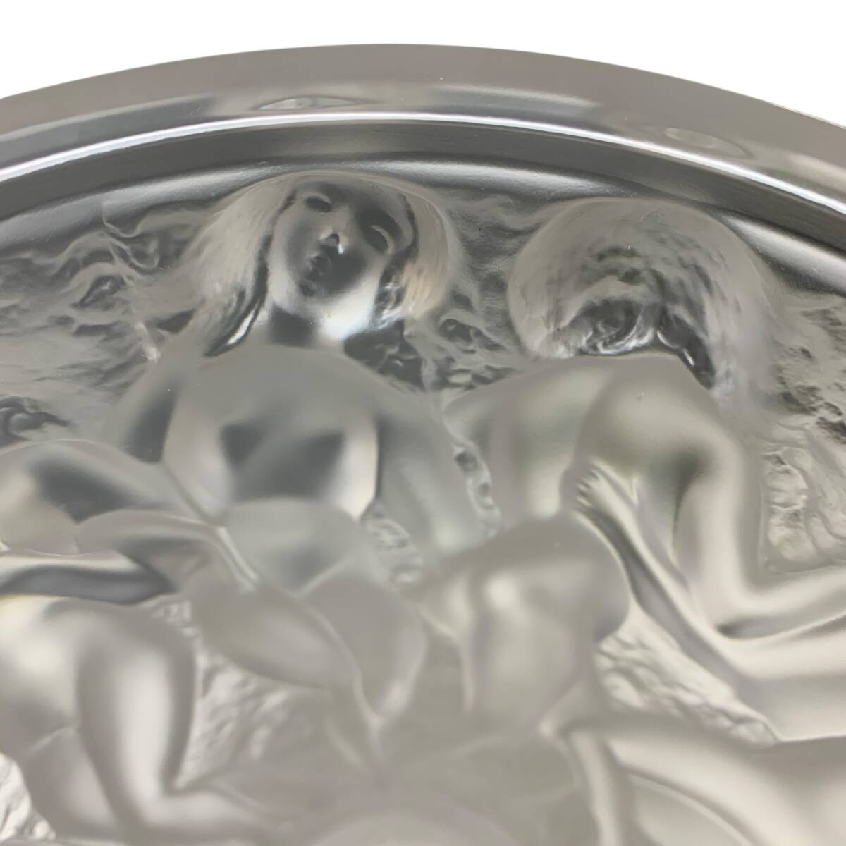 ◆中古品◆LALIQUE ラリック 花器 花瓶 バコントゥ ベース PM クリア インテリア クリスタルガラス 高さ24.5cm×口徑17cm IYQ2328NJ