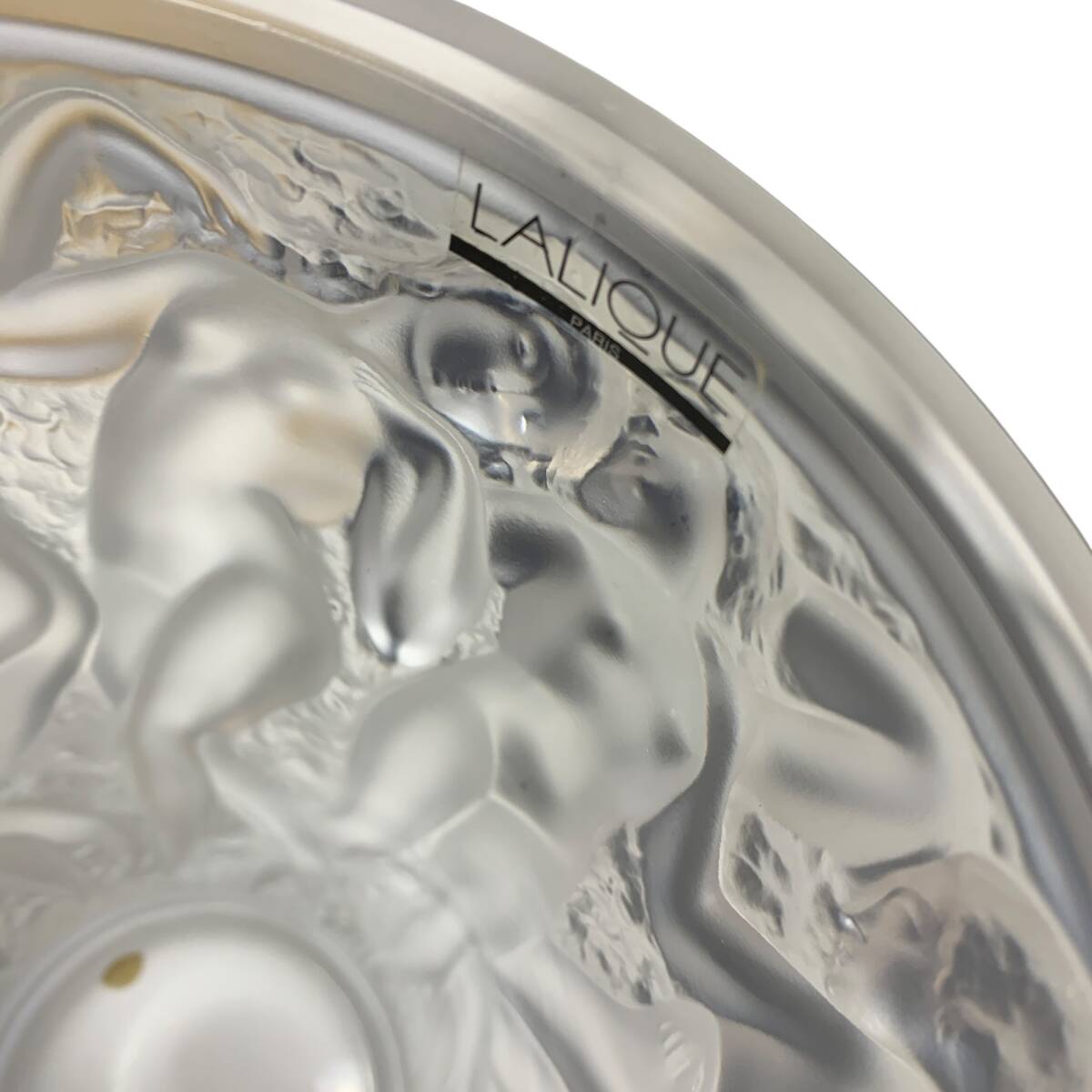 ◆中古品◆LALIQUE ラリック 花器 花瓶 バコントゥ ベース PM クリア インテリア クリスタルガラス 高さ24.5cm×口徑17cm IYQ2328NJ