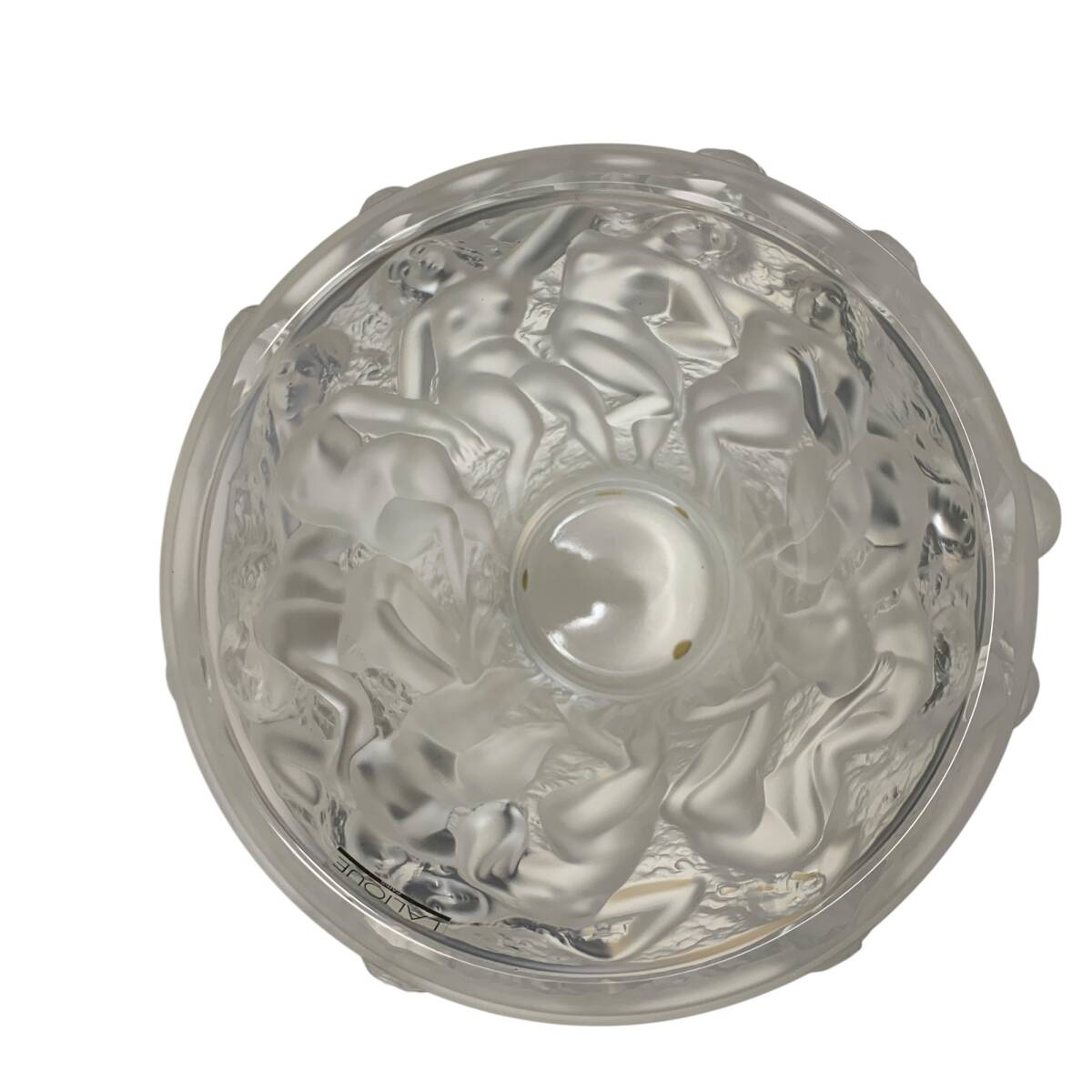 ◆中古品◆LALIQUE ラリック 花器 花瓶 バコントゥ ベース PM クリア インテリア クリスタルガラス 高さ24.5cm×口徑17cm IYQ2328NJ
