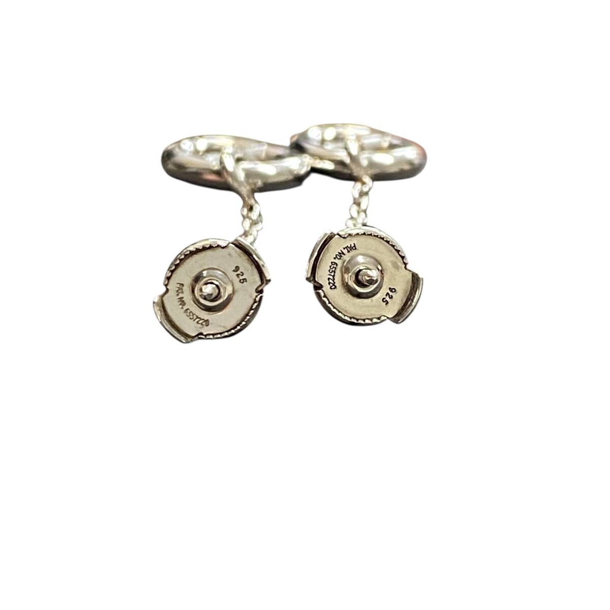 [ не использовался ]HERMES Hermes цепь серьги fa Randall she-n Dunk ruMM серебряный серьги A92509RD