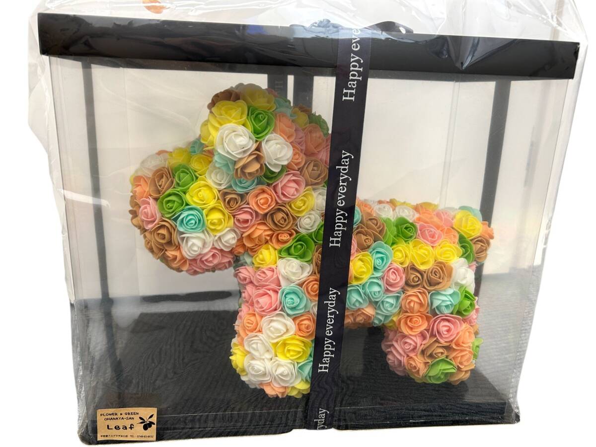 【未開封】 ローズドッグ フラワードッグ 造花 犬 カラフル 薔薇 バラ 置物 (FTM167FT)_画像2