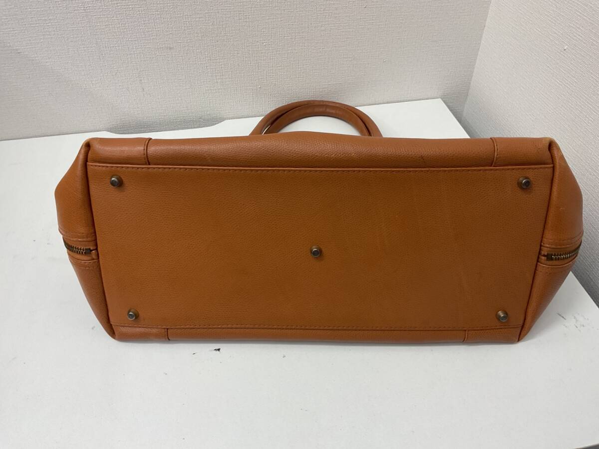 【中古品】 MCM 8510N ブラウン ドーム型ボストン ハンドバッグ 內(nèi)側(cè)スエード張り　IYHK1623