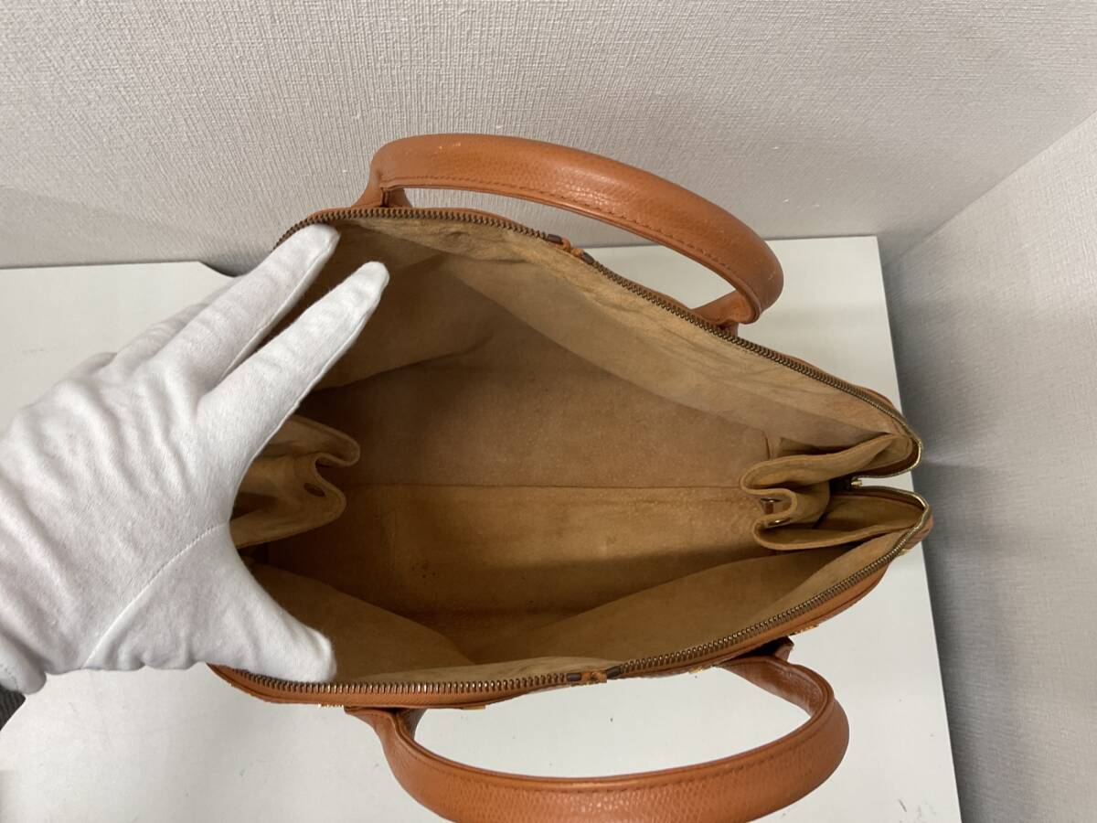 【中古品】 MCM 8510N ブラウン ドーム型ボストン ハンドバッグ 內(nèi)側(cè)スエード張り　IYHK1623
