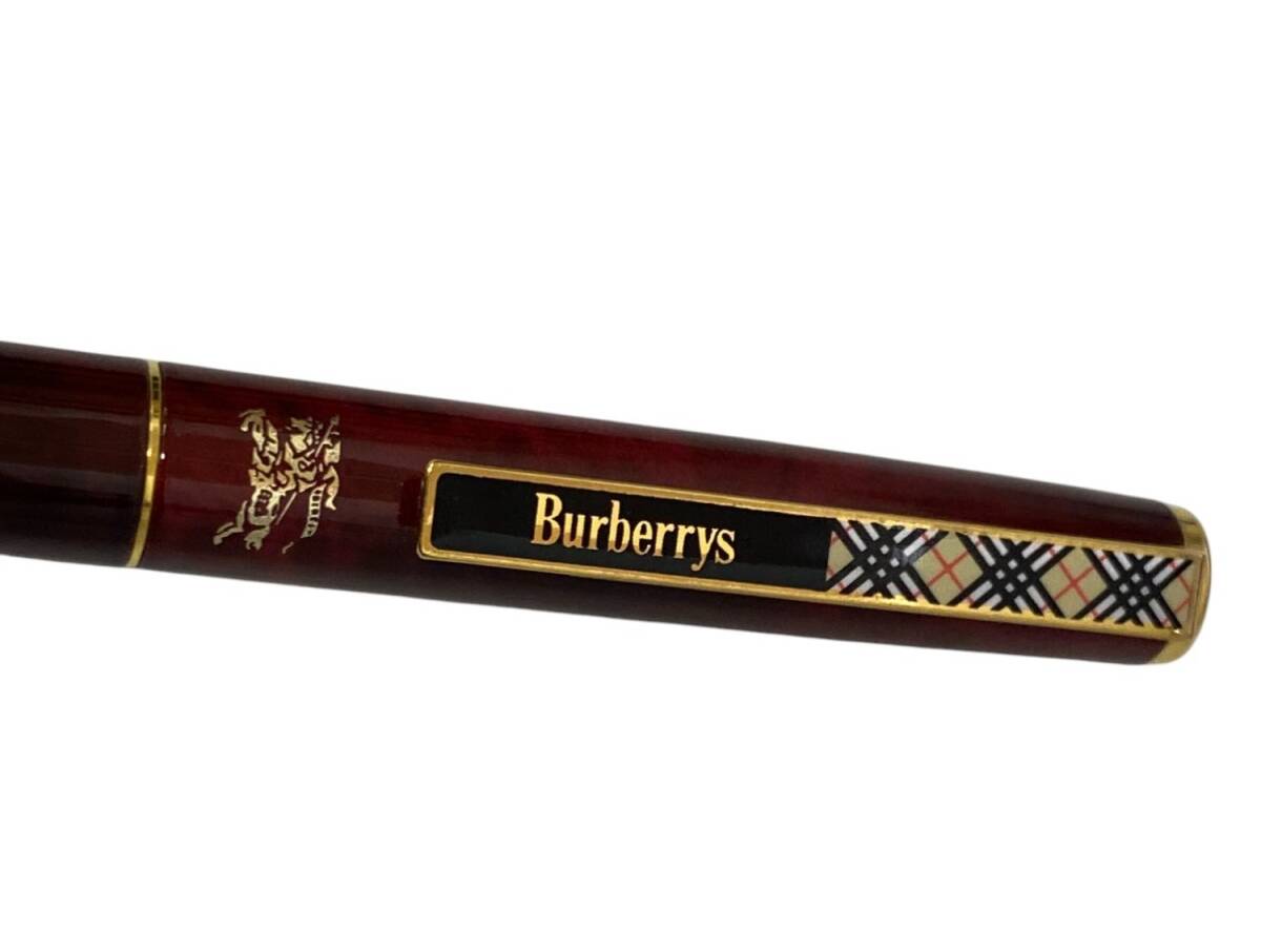 バーバリーズ 萬年筆 BEF100 ブラウンボディ チェック ペン先M 中字 Burberrys 筆記用具 筆記未確認(rèn) SKH5538