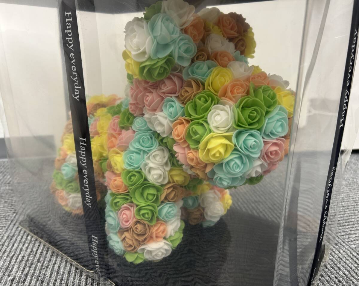 【未開封】 ローズドッグ フラワードッグ 造花 犬 カラフル 薔薇 バラ 置物 (FTM167FT)_画像1