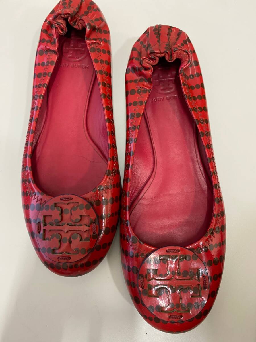 TORY BURCH Tory Burch туфли-лодочки 7M женский обувь обувь плоская обувь красный б/у SKD5495