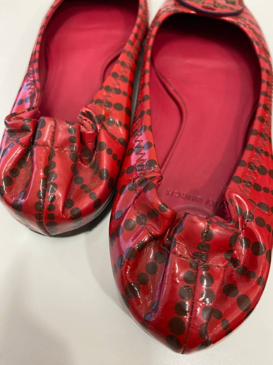 TORY BURCH Tory Burch туфли-лодочки 7M женский обувь обувь плоская обувь красный б/у SKD5495