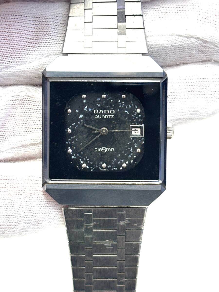 稼働品 RADO Diastar メンズ アナログ 711.0067.3N N Mint] RADO Diastar 711.0067.3N Black Dial Quartz Men's