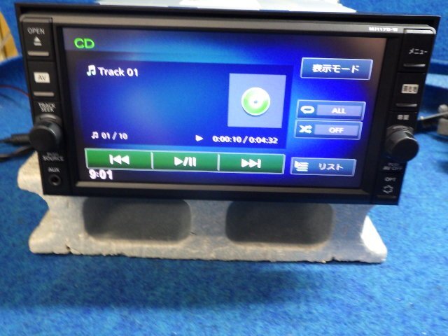 ニッサン純正　メモリーナビ　MJ117D-W　2019年データ　フルセグ/CD再生/Bluetooth/SD?。裕芝ⅴ螗匹是菲贰?dòng)作確認(rèn)済み　（Ｃ）