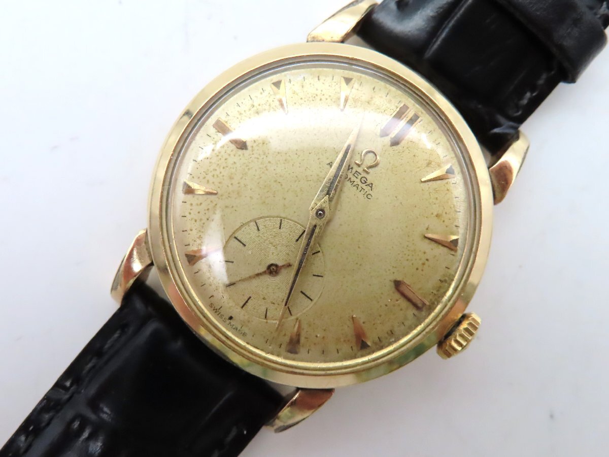 1 иен Omega 2402 GP Gold циферблат работа AT 21606