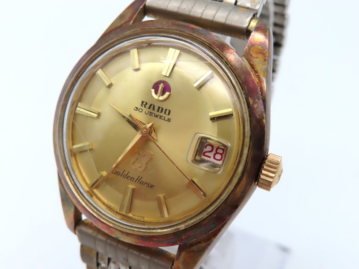 1 иен Rado золотой шланг GP Gold циферблат boys работа AT 21758