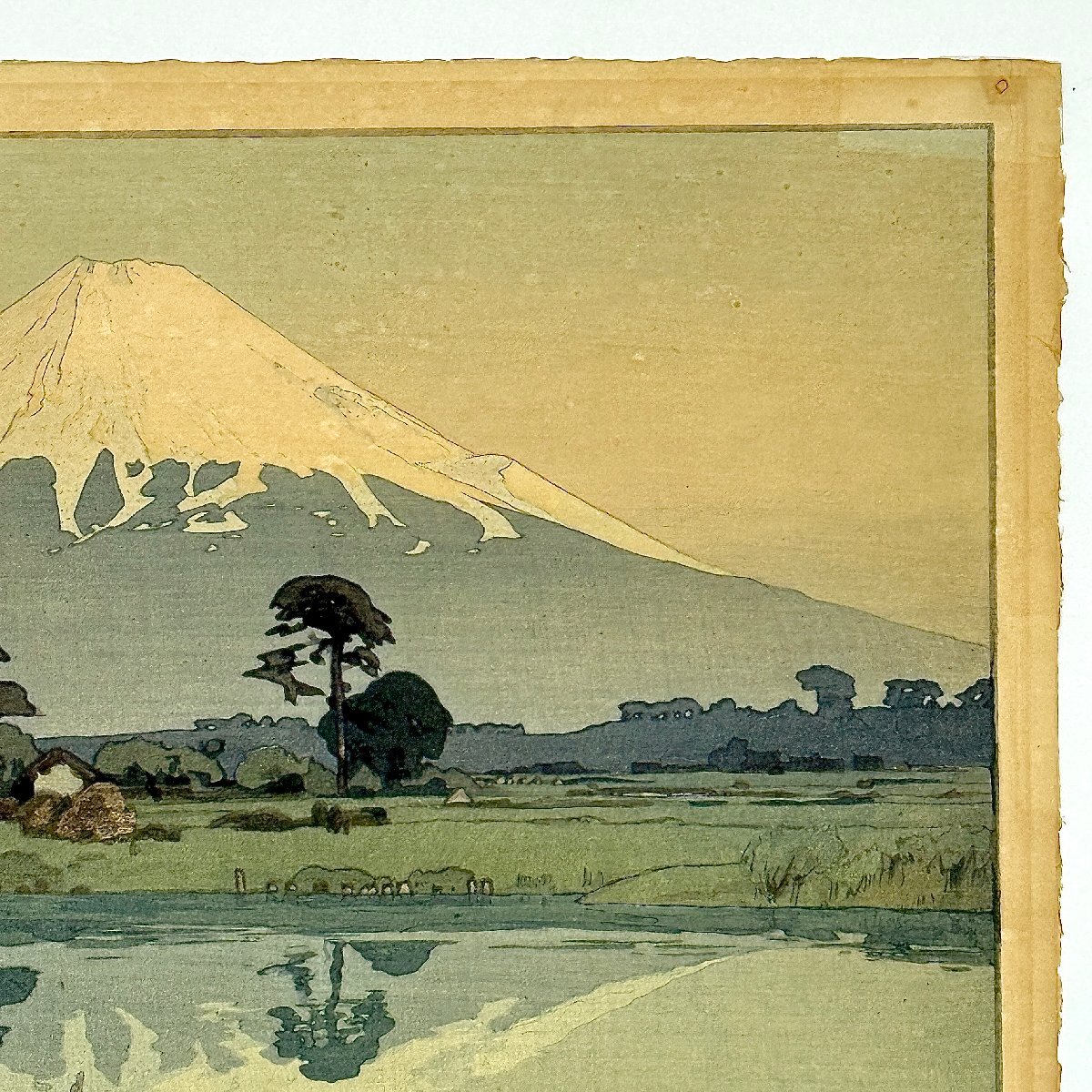 「吉田博 神橋」 木版画 自摺り 直筆サイン入り 昭和10年作 吉田博 神橋」 木版画 自摺り 直筆サイン入り 昭和10年作 吉田博
